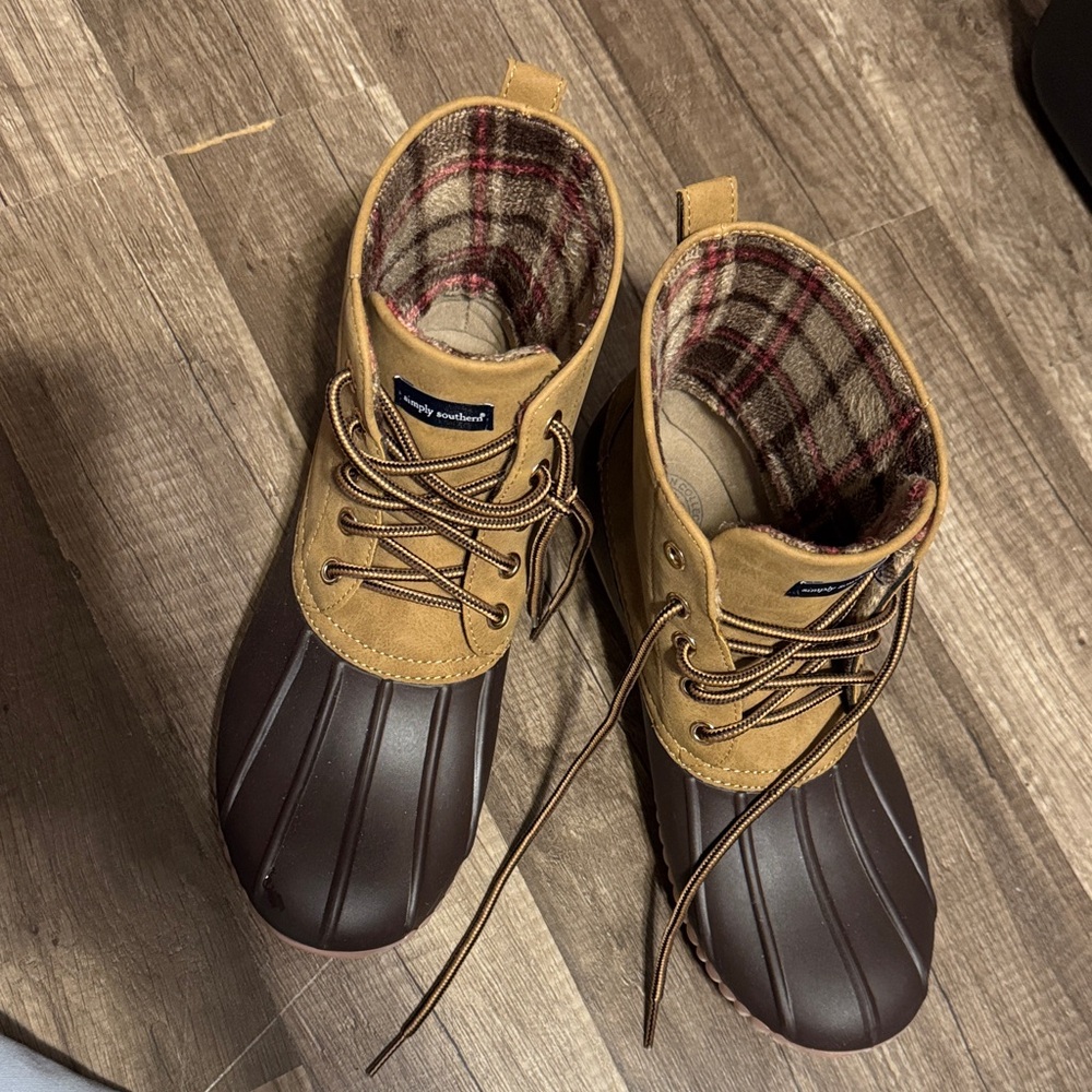 Simply Southern Brown and Tan Winter Boots